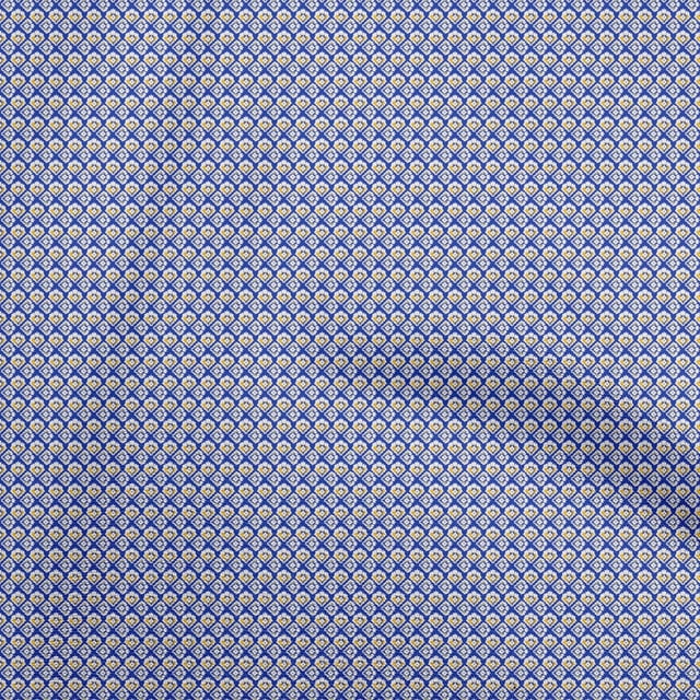 oneOone Cotton Flex Blue Fabric Asian Ikat Sewing Craft Projects Fabric Prints By Yard 40 Inch Wide