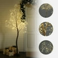 thumbnail image 2 of LuxenHome 6FT Lighted Birch Tree, Birch Tree with LED Lights Christmas Decorations, Prelit Artificial Trees Christmas Decorations Indoor Home Decor, Lighted Trees Outdoor Festival Xmas Decoration, 2 of 9