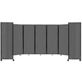 thumbnail image 1 of Versare Polycarbonate Room Divider 360 Portable Wall Partition | Freestanding Office Dividers | Locking Wheels | Privacy Screen Panels - 19'6" x 7'6" Dark Gray Thermoplastic Polymer, 1 of 5