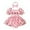 Red, variant on PMVFHDE Girls Floral Plaid Strawberry Print Short Sleeve Romper Dress Bodysuit Red,6-12 Months
