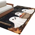 thumbnail image 2 of 3'x5' Area Rugs, Cute Ghosts Indoor Outdoor Area Rug for Living Room Bedroom, Autumn Orange Napkins Harvest Trees Black Night Washable Bathroom Rugs Kitchen Floor Carpet Mats Home Decor Aesthetic, 2 of 8