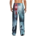 thumbnail image 3 of Balery Men'S Lighthouse In A Stormy Sea Pants,Sleepwear Pants,Pajama Pants,Pj Bottoms Drawstring And Pockets-Small, 3 of 9