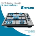 thumbnail image 4 of Parrilla A Gas 5 Quemadores Acero Inox Empotrable Plateado, 4 of 5