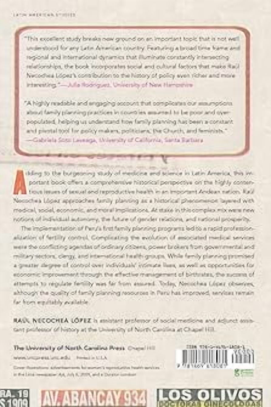 A History of Family Planning in Twentieth-Century Peru, (Paperback)