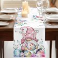 thumbnail image 3 of Table Runners 90 Inches Long Dress Scarves, Gnomes Easter Farmhouse Coffee/Dining/Kitchen Table Runner for Living Room, Colorful Spring Floral Eggs Weeping 13x90 Inch, 3 of 9