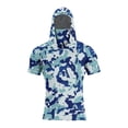 thumbnail image 4 of Men's Lightweight Camouflage Gradient Quick Dry Fishing Hoodie Shirt - UPF 50+ Sun Protection Short Sleeve Shirts with Neck, 4 of 7