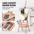 thumbnail image 3 of VEVOR Studio H-Frame Easel Holds Canvas Art up to 36" Beechwood Artists Easel, 3 of 9