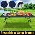 thumbnail image 5 of Smiry Rectangle Picnic Tablecloth, Waterproof Wipeable Table Cloth, Washable Elastic Table Cover for Outdoor and Indoor, 30"x72", Navy, 5 of 9