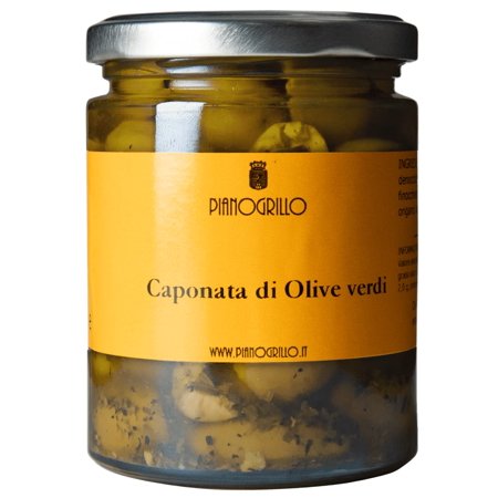 Sicilian Pitted Castelvetrano Olives by Pianogrillo Farm - Imported EVOO