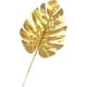 thumbnail image 5 of Paquete de 12 hojas de palma artificiales, hojas de monstera, plantas tropicales, seda, doradas, 5 of 5