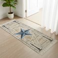 thumbnail image 6 of Kitchen Runner Rugs, Farmhouse Country Star Wood Board 2'x6' Throw Rug with Tassels, Blue Stars Wooden Washable Soft Floor Carpet Runner for Hallway Bedroom Bathroom Laundry Room, 6 of 9