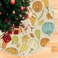 thumbnail image 3 of FMSHPON Autumn Fall Fall Pumpkins Autumn Maple Leaves Xmas Christmas Tree Skirt Stand Mat for Holiday Party Decoration Indoor Outdoor 36 inches, 3 of 6