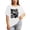 White, variant on Womens Letter Graphic T Shirts Compass Print Crewneck Casual Short Sleeve Loose Fit Tops Trendy Fashion Tee Pullover Daily Clothing