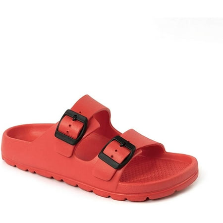

Women s Comfort Slides Double Buckle Adjustable EVA Flat Sandals