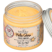 Bella & Bear Hello Glow Face Mask Skin Care - 6.7Oz Kaolin Clay Mask with Cocoa Seed, Shea Butter – Vegan Brightening Face Masks for Fresh and Hydrated Skin – Ideal Beauty Mask for All Skin Types