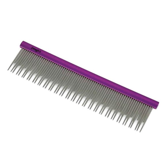 PetEdge TP0286 79 65 6.5 in. Master Grooming Tools Stainless Steel Short & Long Pin Combs