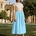 thumbnail image 5 of Edvintorg Midi Skirts for Women with Pockets Elastic High Waisted Skirt Womens Summer Skirts Trendy 2026, 5 of 6