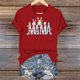 thumbnail image 4 of Mujeres Manga Corta de Verano Tops Día de San Valentín Impreso Cuello Redondo, Camisa de Moda Casual Blusa, 4 of 6