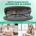 thumbnail image 7 of OPTIPAK Hard Shell Glasses Case – Extra Large Eyeglass Case with Microfiber Cleaning Cloth – Protective Glasses Holder for Men & Women (Pack of 1), 7 of 7