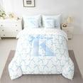 thumbnail image 2 of Erosebridal Monogrammed Bow Tie Bed in a Bag Full size,Dreamy Princess Bed Set,Letter Bedroom Decor,Reversible,Breathable,7-Piece, 2 of 5