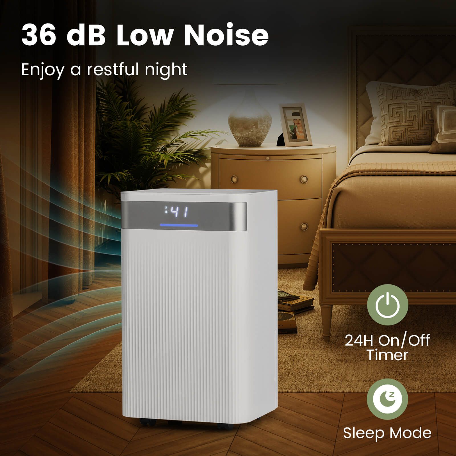 Costway 9-Pint(DOE) Dehumidifier Portable Dehumidifier with 3-Color Indicator 2000 Sq.Ft Coverage Area (MAX 32Pint at 95°F, 90%RH)