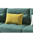 thumbnail image 6 of Resenkos Upholstered Sectional Sofa with Hardwood Frame for Living Room Apartment, 6-seat L-Shaped Reversible Futon Couch with Modern Suede Fabric, Convertible Sleeper Set with Arms in Green, 6 of 6