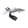 thumbnail image 2 of Modelo de avión de aleación a escala 1/100 F14, soporte de exhibición de aeronaves, juguete de colección fundido a presión para decoración del hogar., 2 of 9