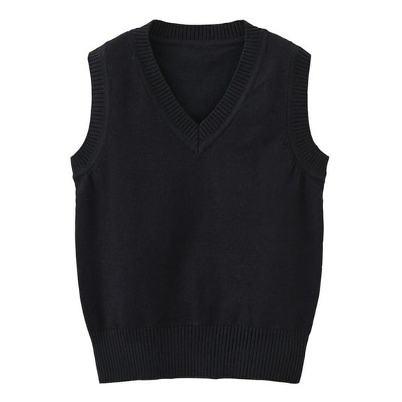 KAUOD Boys Knit Tank Top Sleeveless V Neck Pullover Vest Kids Oversized Loose Fall Casual Tops Clothes Cute Lightweight