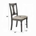 thumbnail image 2 of Acme Furniture Wallace Side Chair (Set-2), Tan Linen & Weathered Gray, 2 of 2