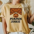 thumbnail image 2 of Women's Pumpkin Junkie Halloween Funny T-Shirt, 2 of 10