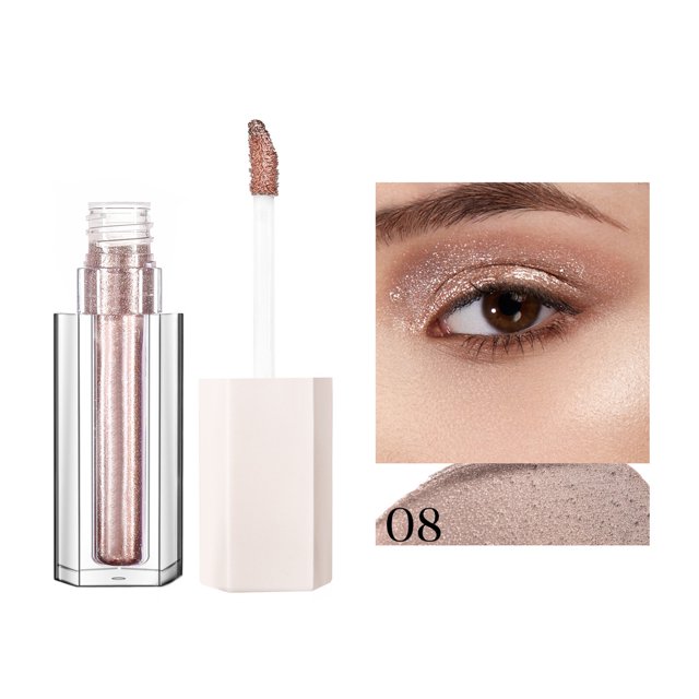 SIfdSeng 12 Color Sparkling Eye Shadow Pearlescent Polarized Liquid Eye Shadow Solution Sequin Eyeshadow Eyes Sequin Texture Delicate Fit Easy To Apply Compact 5Ml Black Eyeshadow Stick Smudger