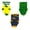 Green Dark Gray Yellow, variant on Little Girls' Non-Slip Grip Crew Socks Set Pink Cream Light Gray