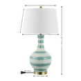 thumbnail image 3 of JONATHAN Y Tucker 30.5" Striped Ceramic/Metal LED Table Lamp, Green/White, JYL3054A, 3 of 8