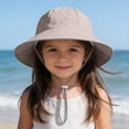 thumbnail image 2 of SAWOBUUN Baby Toddler Sun Hat Breathable Adjustable Cotton Bucket Hat Wide Brim Summer Beach Hats for Boys Girls, 2 of 8