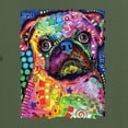 thumbnail image 2 of Funny Neon Pug | Dean Russo Art Animal Lover Mens Premium Tri Blend T-Shirt, Military Green, Small, 2 of 6
