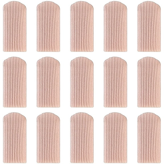 12 Pieces Gel Toe Caps, Toe Protectors, Toe Tubes Sleeves, Toe Bandages with Fabric and Toe Covers for Women Prevent Bunions Hammertoes Callus Corn Blisters Finger (0.79 Inch Diameter)