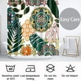 thumbnail image 5 of Boho Floral Shower Curtain for Bathroom, Vintage Tropical Botanical Shower Curtain Sets, Beige Green Botanical Waterproof Fabric Bath Curtains with 12 Hooks 72x72in, 5 of 6