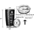 thumbnail image 4 of Chef 20 OZ Tumbler with Lid Funny Chef Nutrition Vacuum Insulated Coffee Tumbler Cup Kitchen Chef Culinary Gift Tumbler Travel Coffee Mug Chef Uniform Black, 4 of 6