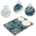 thumbnail image 4 of Dish Drying Mat Kitchen Pad Large Counter Absorbent Dish Mats Drainer Blue Agate, 4 of 8