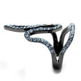 thumbnail image 3 of TK2695 - IP Light Black  (IP Gun) Stainless Steel Ring with Top Grade Crystal  in Aquamarine Size 10, 3 of 3