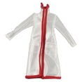 thumbnail image 2 of Chaqueta impermeable con capucha a escala 1/12, disfraz de chaqueta larga para la lluvia, traje de PVC de moda mangas largas transparentes, 2 of 9
