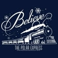 thumbnail image 2 of Boys' Husky Polar Express Believe Train Graphic Tee Navy Blue Large, 2 of 4