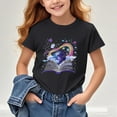 thumbnail image 4 of GreatBaby T-shirt Respirant pour Enfants à Manches Courtes pour Garçons Filles Saison de la Rentrée Col Rond Manches Courtes Hauts Décontractés Polyvalents pour l'Extérieur (Noir#4, 14 Ans), 4 of 7