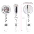 thumbnail image 7 of QREEL Retractable Badge Holders, Badge Reels with Belt Clip for ID Cards & Work Badges (10-Pack, Clear), 7 of 7