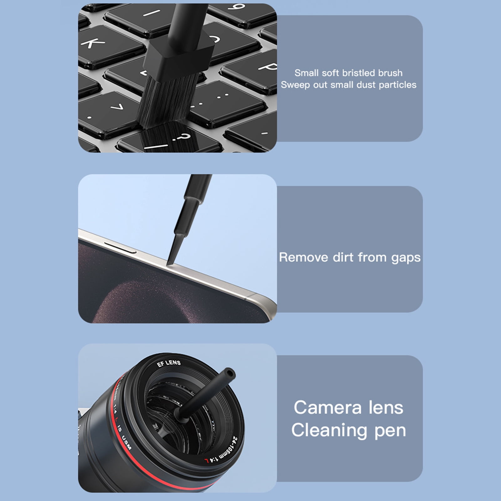 22 in 1 Cleaning Kits Equipped Keyboards Wrist Rest Featuring Ergonomic Support and Hiddens Storage for Home Office