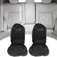 thumbnail image 1 of WASHWEPE 9Pcs PU Car Seat Cover Black Seat Protection for All Seasons Car Owners, 1 of 7