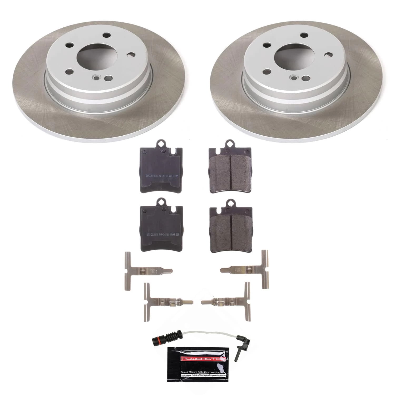 PowerStop Rear Semi-Coated Rotor and Low-Dust Ceramic Brake Pad Kit SC6697