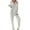 Gray, variant on cfhntfmh Pajama Sets for Women Lounge Long Sleeve Buttons down Shirts 2 Piece Soft Elastic Waisted Long Pants Pjs Sleepwear Sets