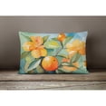 thumbnail image 2 of Florida Orange Blossom in Watercolor Fabric Decorative Pillow 12 in x 16 in, 2 of 4