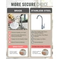 thumbnail image 2 of Single Hole Cold Water Faucet: Deck Mount Kitchen Cold Only - Brass Utility Outdoor Sink Faucet - for Commercial Bar RV Kitchen Farmhouse Laundry - Chrome, 2 of 7